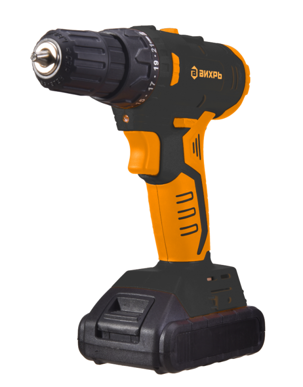 Дрель-шуруповерт аккумуляторная ДА-18Л-2К/Б (2,0 А/ч) (бесщеточный двигатель) Вихрь
