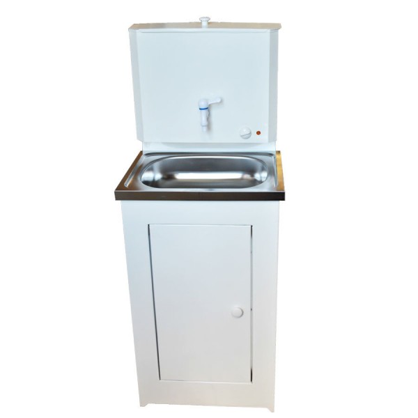 Умывальник дачный "Комфорт" ВИХРЬ с подогревом, нержавейка, белый